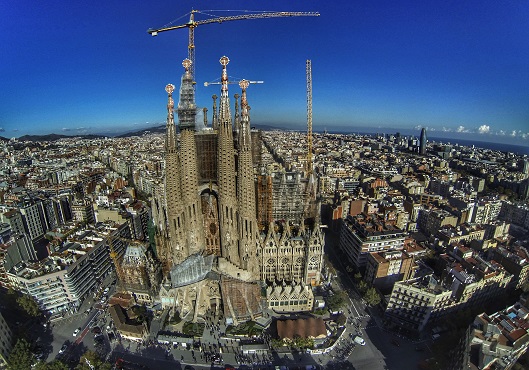 Chrám Sagrada Família v Barceloně ve Španělsku