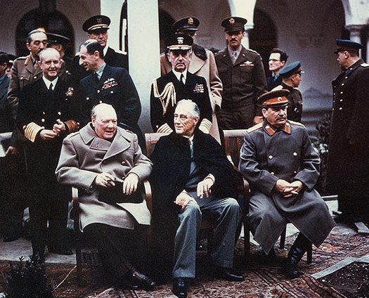 "Velká trojka" – Stalin, Roosevelt a Churchill. Jaltská konference – únor 1945
