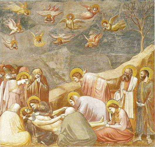 Giotto: Snímání Krista s kříže, asi 1304-1313, 230 x 200 cm