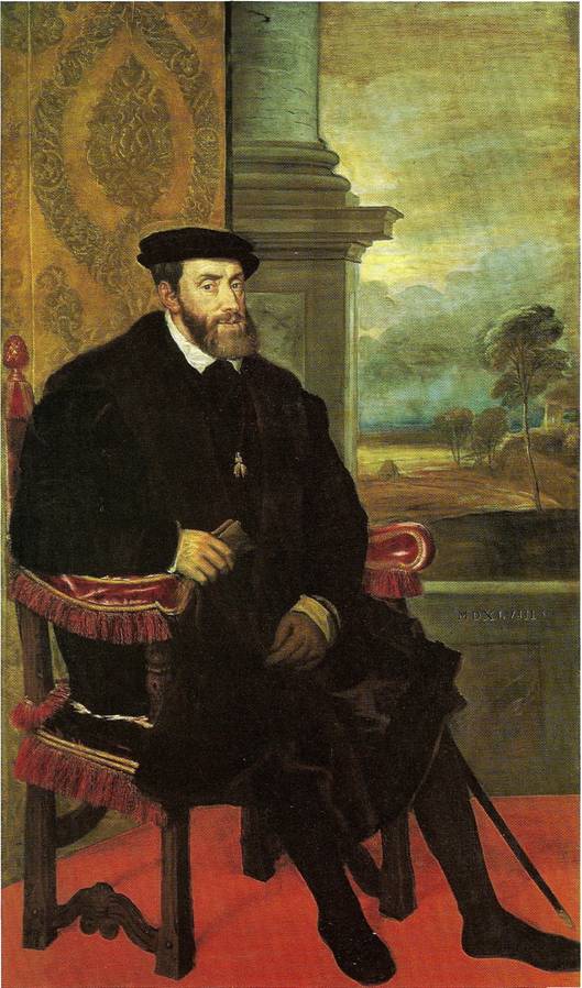 Tizian, Císař Karel V., 205 x 114 cm
