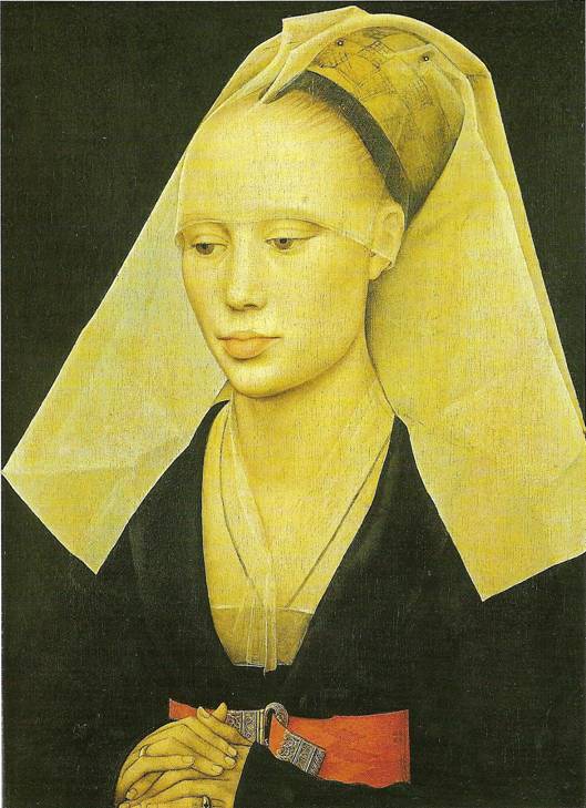 Weyden Rogier van der: Portrét dámy, kolem 1460, 37 x 27,5 cm