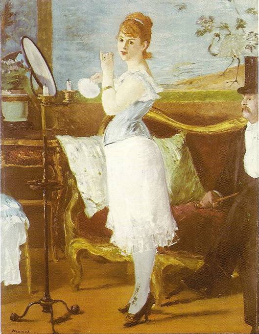 Manet Edouard: Nana, 1877 (Hamburk, Kunsthalle)