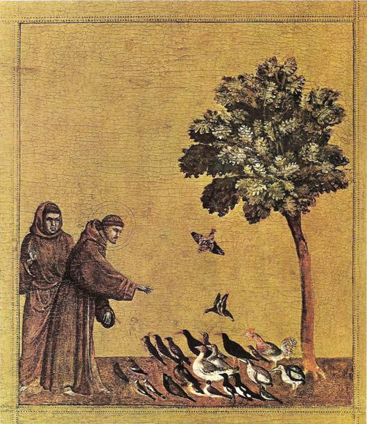 Giotto: Sv. František káže ptákům (Paříž, Louvre)