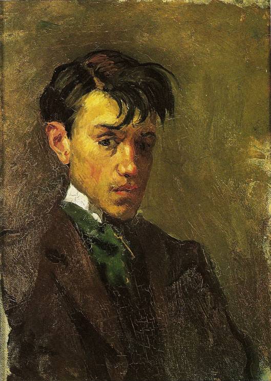Picasso Pablo: Vlastn podobizna, 1896, 33 x 24 cm (Barcelona, Picassovo muzeum)