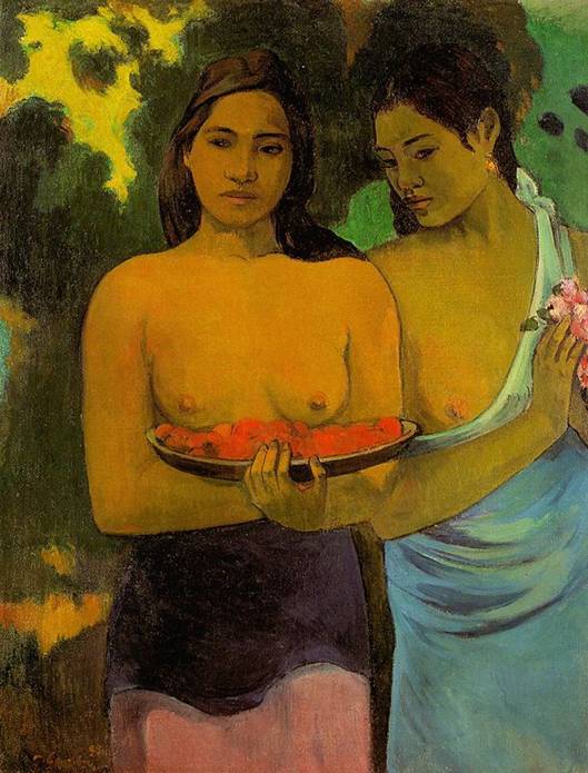 Gauguin Paul: Dvě Tahiťanky, 1891, (New York, Metropolitan Museum)