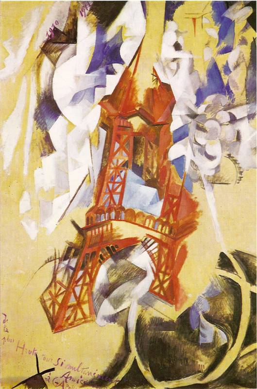 Delaunay Robert: Eiffelovka věž, 1910/11, 130 x 97 cm (Essen, Museum Folkwang)