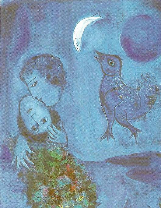 Chagall Marc: Modrá krajina, 1949 (Wuppertal, Von-der-Heydt-Museum)