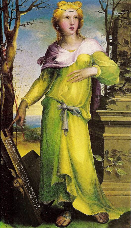 Beccafumi Domenico: Tanaquil, kolem 1519, 92 x 54 cm (Londýn, National Gallery)