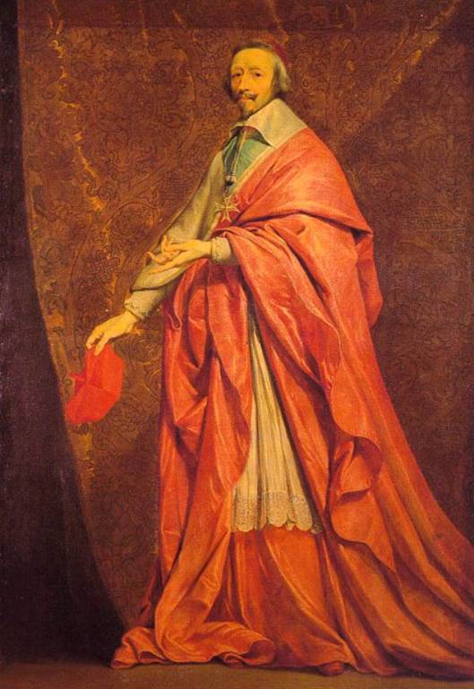 Champaigne Philippe de: Kardinál Richelieu, 1635, 222 x 165 cm (Paříž, Louvre)