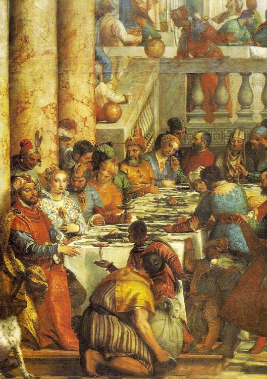 Veronese Paolo: Svatba v Káni Galilejské, (Paris, Louvre)