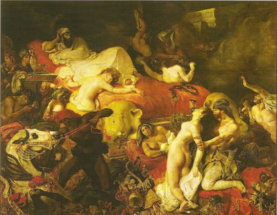 Delacroix Eugene: Sardanapalova smrt, 1827