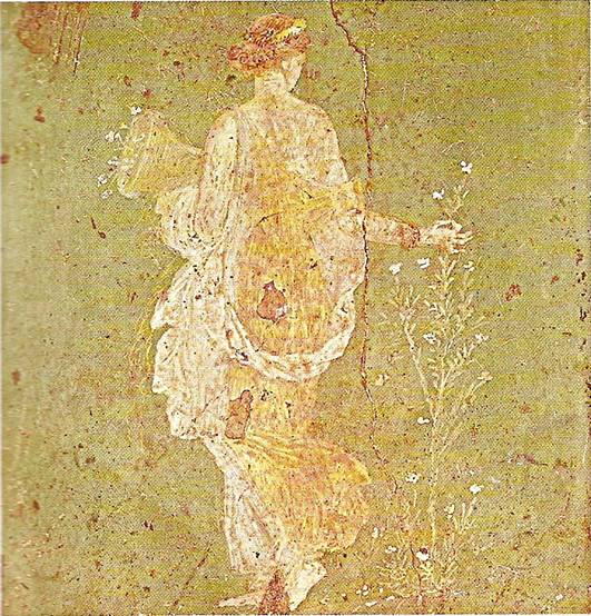 Mladá dívka trhající květiny, asi 15 př. n. l.-60 n. l.