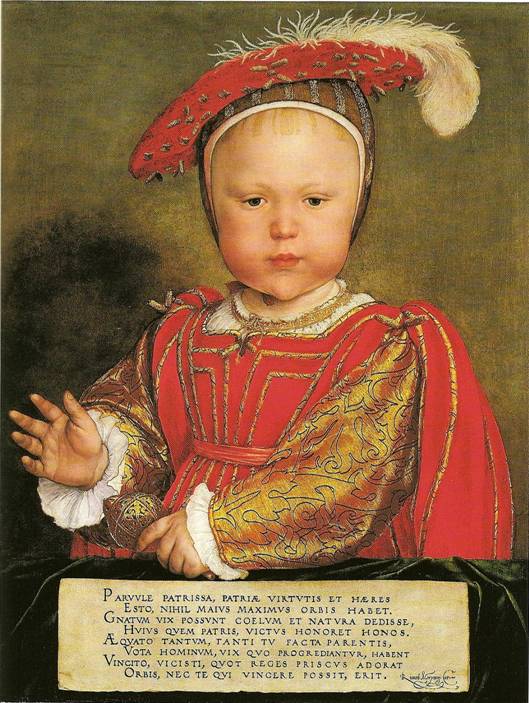 Holbein Hans mladší: Eduard VI. jako dítě, kolem 1538, 57 x 44 cm