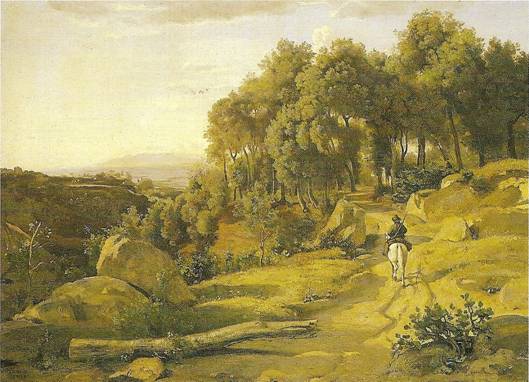 Corot Camille: Pohled na Volterru, 1838