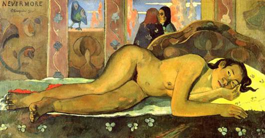Gauguin Paul: Nevermore, 1897, 60 x 115 cm