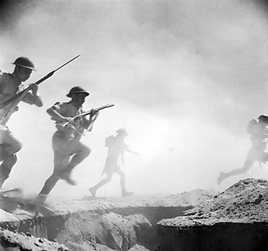 Britská pěchota v bitvě o al Alamein