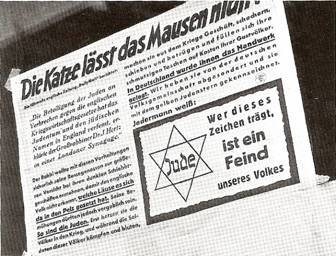 Antisemitsky plakát z nacistického Německa z třicátých let 20. století
