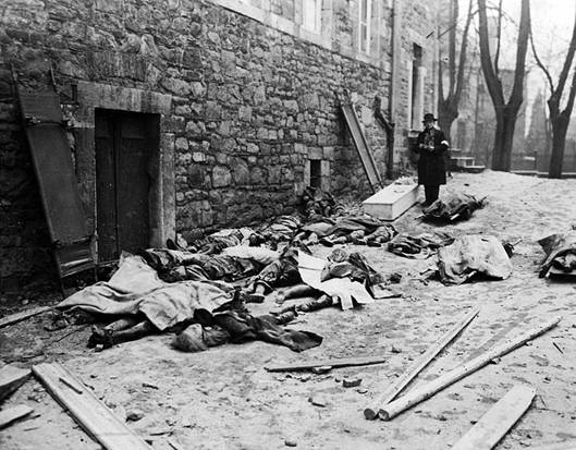 Povraždění belgičtí civilisté jednotkami SS během ofenzivy v Ardénách