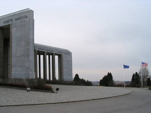 Památník v městečku Bastogne