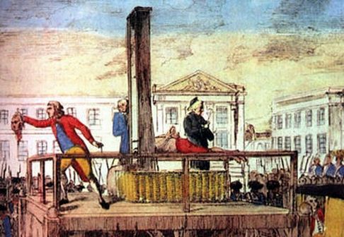 Poprava Ludvíka XVI. na náměstí Revoluce (Svornosti) v Paříži