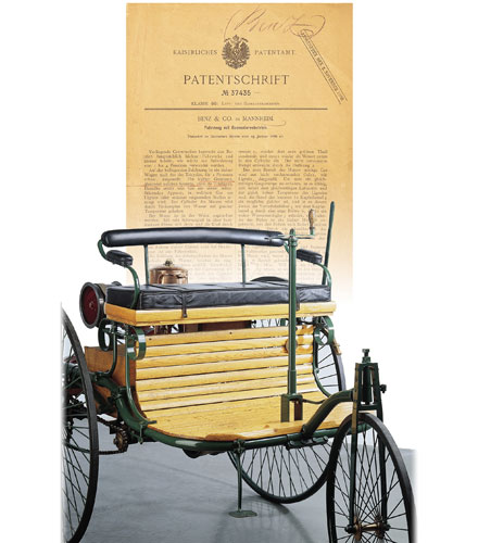 První automobil světa s patentovou listinou