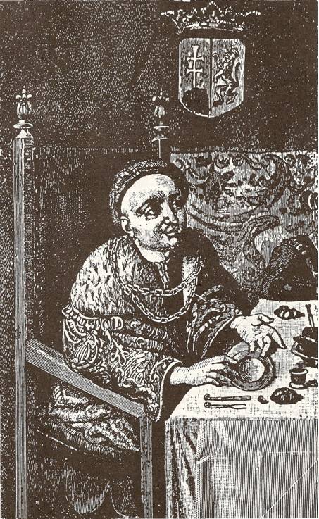 Vladislav II. Jagellonský na dobovém dřevořezu