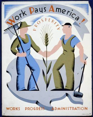 Plakát podporující politiku "Nového údělu"
