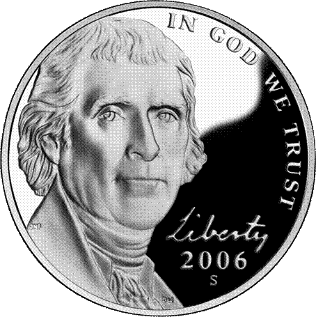 Jefferson na 5-centové minci