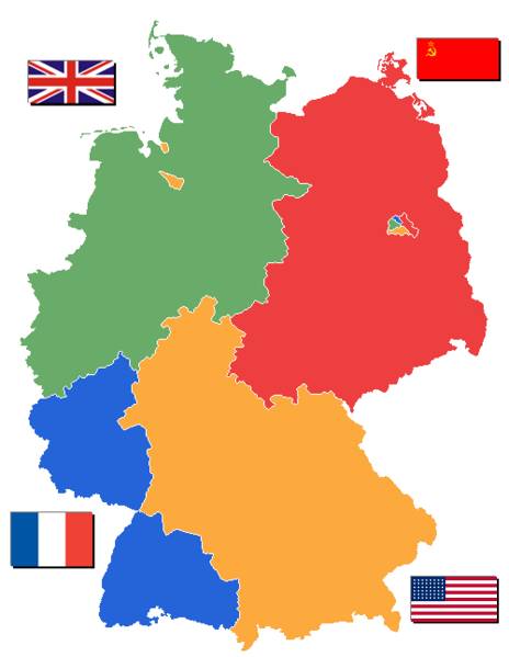 Rozdělení Německa do čtyř zón po 2. světové válce