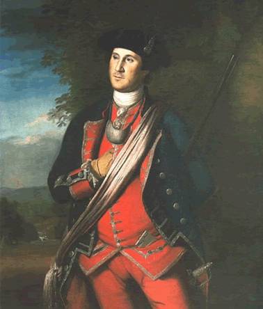 George Washington  získal vojenské zkušenosti v britské armádě