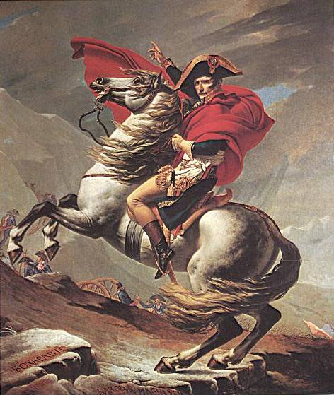 David Jacques-Louis: Bonaparte na Velkém svatém Bernardu