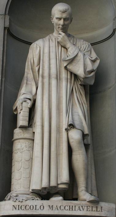 Socha Machiavelliho (Galleria degli Uffizi ve Florencii)