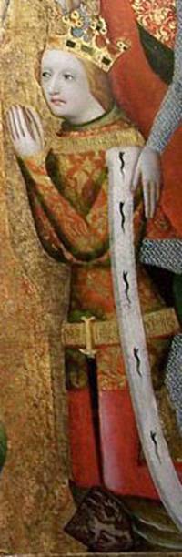 Mladý Václav IV. na Votivním obraze Jana Očka z Vlašimi (14. století)