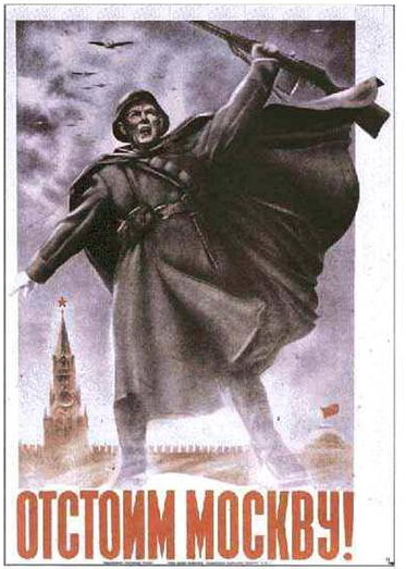 Sovětský plakát z období bojů o Moskvu