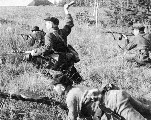 Ruští partyzáni ostře napadali německé vojáky za frontou