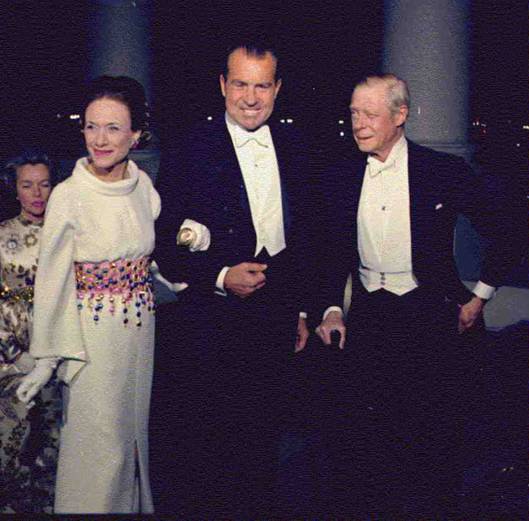 Wallis a Eduard na recepci u Richarda Nixona v Bílém domě ve Washingtonu (1970)