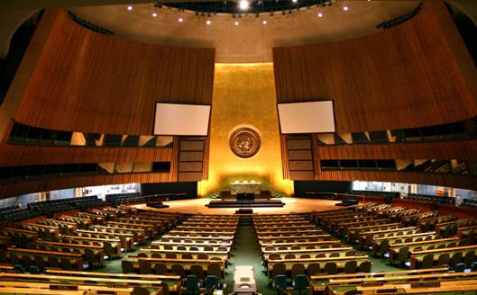 Hala, kde zasedá Valné shromáždění Organizace spojených národů