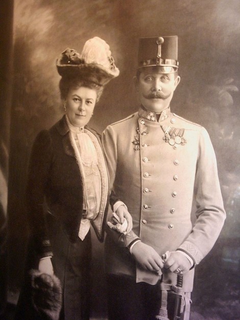 Arcivévoda František Ferdinand d'Este a vévodkyně Žofie z Hohenbergu 