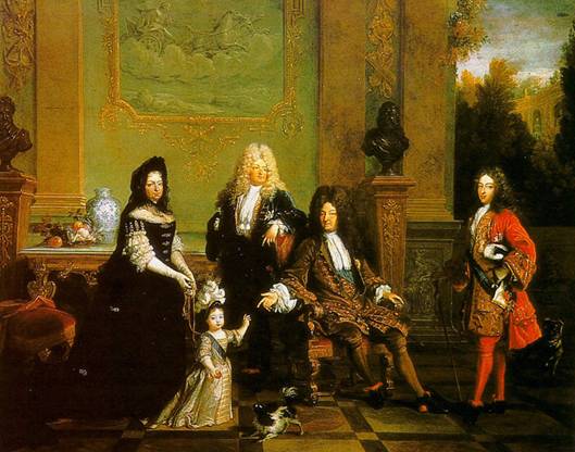Ludvík XIV. a jeho dědicové v roce 1711