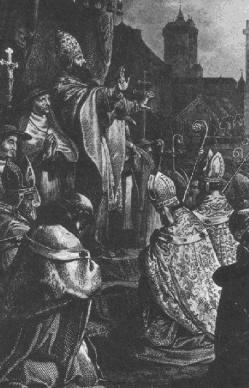 Gustave Dor: Pape Urban II. vyzv k osvobozen Svat zem