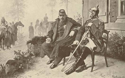 Napoleon III. a Otto von Bismarck po bitv u Sedanu