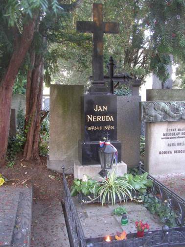 Hrob Jana Nerudy na Vyehradskm hbitov v Praze