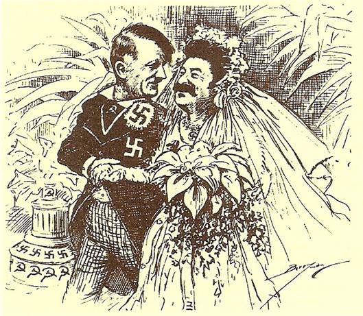 Pakt o netoen ze srpna 1939 oima soudobho anglickho karikaturisty