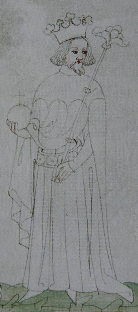 Jan jako krl esk na vyobrazen ze Zbraslavsk kroniky