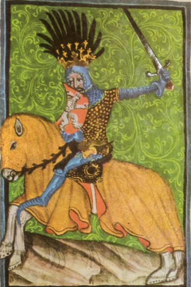 Jezdeck portrt krle Jana v Gelnhausenov kodexu