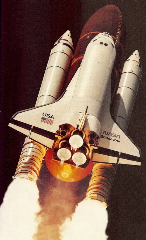 Start raketoplánu Endeavour z mysu Canaveral v USA