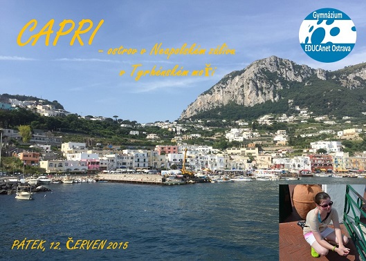 Řím, Neapol, Pompeje, Vesuv, Capri - studentské pohlednice