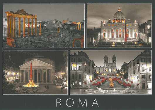 Řím, Neapol, Pompeje, Vesuv, Capri - pohlednice navštívených míst 