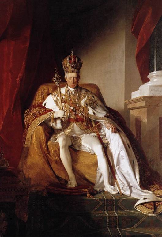 František II. v rakouském císařském ornátu od Friedricha von Amerling z roku 1832