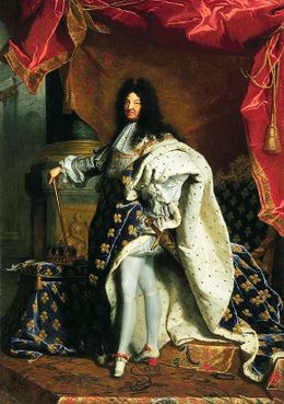 Francouzský král Ludvík XIV. roku 1701 na obraze Hyacintha Rigauda